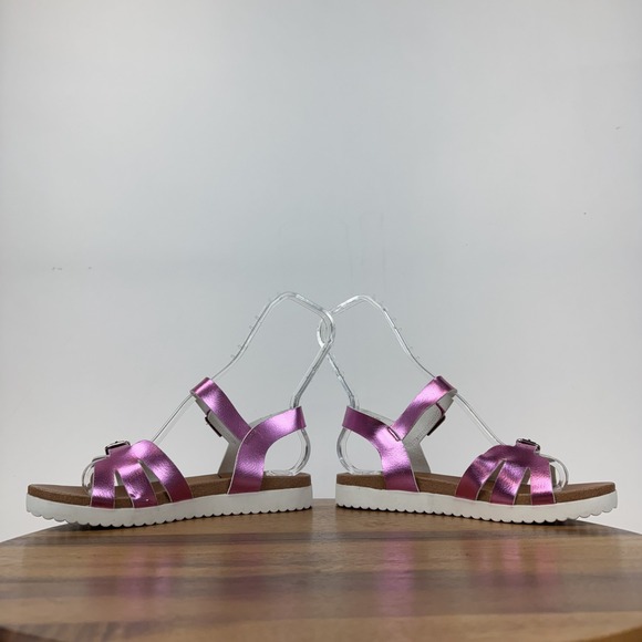 Big Kids Girls Nina Lacey Metallic Pink Strappy Platform Sandals Size 5 Y GUC - Picture 7 of 10